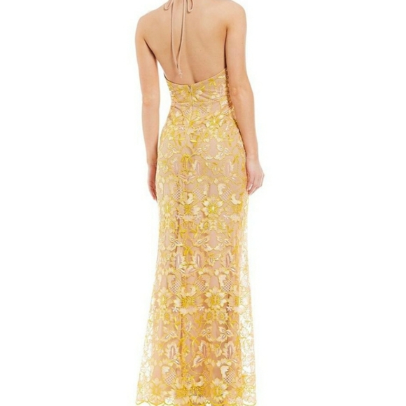 NWT - Gianni Bini Halter Lace Evening Gown - Picture 4 of 4